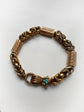 GEORGIAN 15CT GOLD BRACELET WITH A GEM SET HAND & SNAKE CLASP