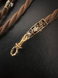 VICTORIAN HAIR NECKLACE WITH HIGH CARAT GOLD / ENAMAL FITTINGS & DOG CLIP