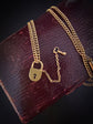 VICTORIAN 18CT GOLD WORKING PADLOCK & KEY PENDANT