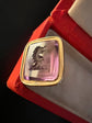 GEORGIAN REGENCY HIGH CARAT SEAL WITH AMETHYST LION INTAGLIO