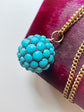 VICTORIAN TURQUOISE PAVÉ SPHERE PENDANT