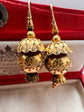 ETRUSCAN REVIVAL SNAKE & SPHERE DROP EARRINGS