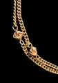 VICTORIAN 15CT GOLD KNOT & CURB GUARD CHAIN