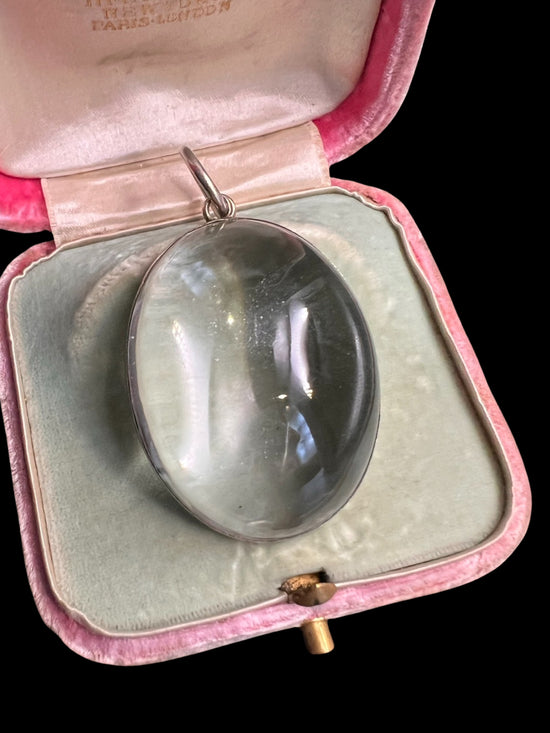 VICTORIAN LARGE ROCK CRYSTAL PENDANT