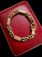 GEORGIAN 15CT GOLD BRACELET WITH A GEM SET HAND & SNAKE CLASP