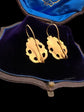 19TH CENTURY FRENCH 18CT GOLD & ENAMEL EARRINGS & BROOCH DEMI PARURE