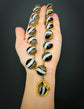 VICTORIAN BANDED AGATE & SNAKE GILT NECKLACE