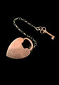 VICTORIAN 9CT GOLD HEART PADLOCK WITH WORKING KEY