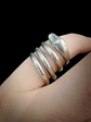 VICTORIAN SILVER COILED SNAKE RING