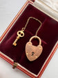 VICTORIAN 15CT GOLD WORKING PADLOCK & KEY