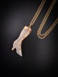 EARLY VICTORIAN MOTHER OF PEAL & HIGH CARAT GOLD BOOT PENDANT