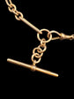 ANTIQUE CHUNKY 15CT TROMBONE / PAPERCLIP ALBERT CHAIN