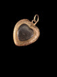 VICTORIAN LARGE GARNET & 15CT GOLD HEART PENDANT