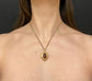 VICTORIAN LARGE GARNET & 15CT GOLD HEART PENDANT