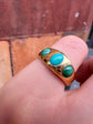 VICTORIAN 18CT GOLD & TURQUOISE GYPSY RING