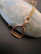 ANTIQUE 9CT GOLD STIRRUP PENDANT