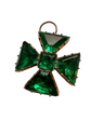 GEORGIAN GREEN PASTE MALTESE CROSS PENDANT