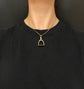 ANTIQUE 9CT GOLD STIRRUP PENDANT