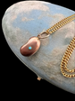 VICTORIAN 9CT GOLD & TURQUOISE LUCKY BEAN PENDANT