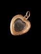 VICTORIAN LARGE GARNET & 15CT GOLD HEART PENDANT