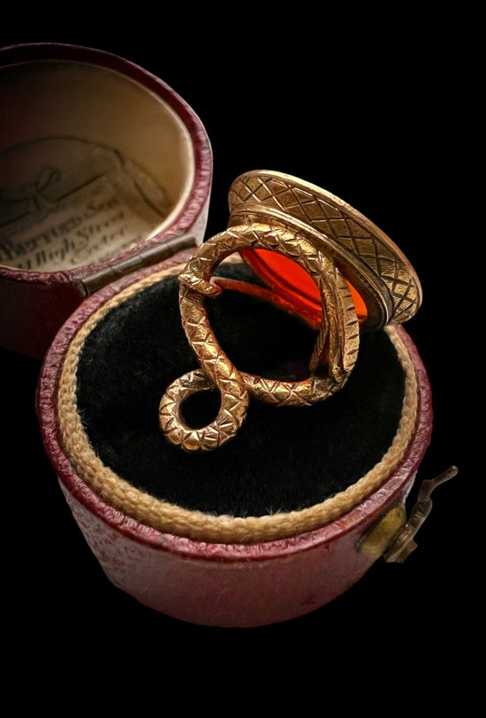 19TH CENTURY SNAKE FOB PENDANT