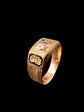 FRENCH 19TH CENTURY ENAMEL PENSEÉ RING