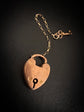 VICTORIAN 9CT GOLD HEART PADLOCK WITH WORKING KEY