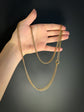 VICTORIAN 15CT GOLD PIERCED BOX LINK CHAIN