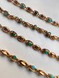 VICTORIAN TURQUOISE & 15CT GOLD CHAIN