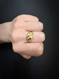 VICTORIAN 18CT GOLD DOUBLE SNAKE RING