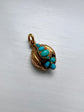 ETRUSCAN REVIVAL 15CT GOLD & TURQUOISE PENDANT