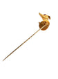 VICTORIAN WHIPPET STICKPIN WITH DIAMOND HEART COLLAR