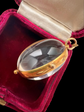 LARGE VICTORIAN OVAL 18CT GOLD & ROCK CRYSTAL LOCKET