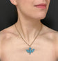 19TH CENTURY PAVÉ TURQUOISE SAINT ESPRIT DOVE PENDANT