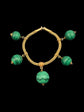 ARCHEOLOGICAL REVIVAL 18CT GOLD & MALACHITE SPHERE BRACELET