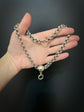 VICTORIAN CHUNKY SILVER CHAIN WITH LARGE BAIL & BOLT RING