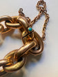 VICTORIAN CHUNKY 15CT GOLD BRACELET WITH TURQUOISE CLASP