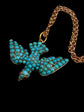 19TH CENTURY PAVÉ TURQUOISE SAINT ESPRIT DOVE PENDANT