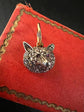 ANTIQUE DIAMOND FOX HEAD PENDANT