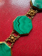 19TH CENTURY MALACHITE & 18CT GOLD BRACELET