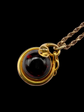 VICTORIAN 15CT GOLD SNAKE WITH GARNET PENDANT