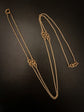 VICTORIAN 15CT GOLD KNOT LINK GUARD CHAIN