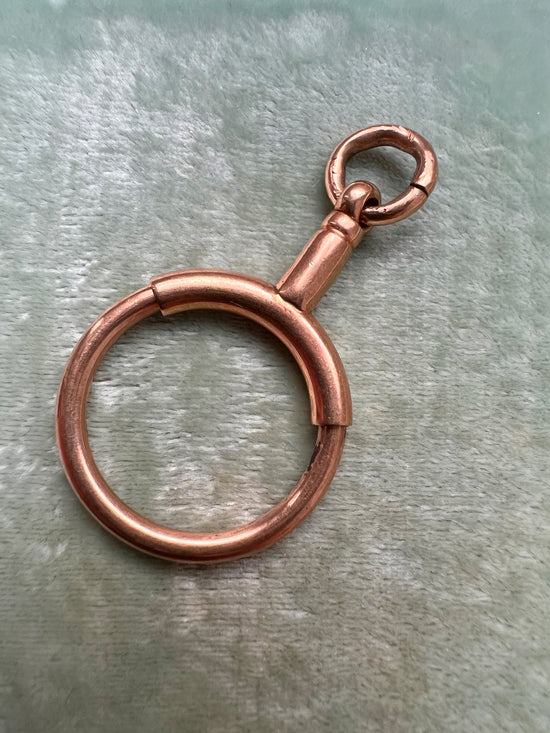 HUGE 9CT ROSE GOLD CHARM HOLDER