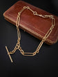 VICTORIAN CHUNKY 18CT GOLD PAPERCLIP ALBERT CHAIN