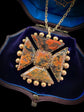 VICTORIAN AGATE & 15CT GOLD MALTESE CROSS