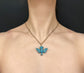 19TH CENTURY PAVÉ TURQUOISE SAINT ESPRIT DOVE PENDANT