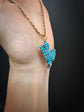 19TH CENTURY PAVÉ TURQUOISE SAINT ESPRIT DOVE PENDANT