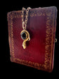 VICTORIAN 15CT GOLD & BANDED AGATE SNAKE PENDANT