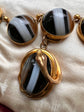 VICTORIAN BANDED AGATE & SNAKE GILT NECKLACE