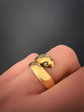 VICTORIAN 18CT GOLD & DIAMOND COILED SNAKE RING